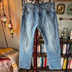 Levi's 501 Jeans 30x30 Light Wash Straight Leg Classic Button Fly